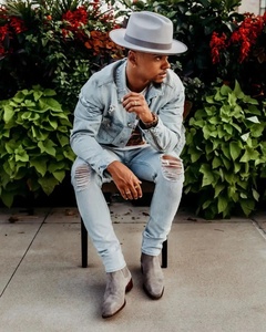 Unisex Wool Felt Fedora <b>Hat</b> Wide Brim Vintage Jazz Style Feather <b>Band</b> for Party Casual Outdoor - Product Image 6