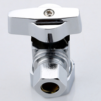 3 voies 1/2 FIP x 3/8 Compression x 3/8 Compression multi-tours double sortie angle arrêt robinet d'eau Toielt vanne d'arrêt