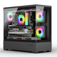 Gabinete de PC para Juegos E ATX Full Tower, Compatible con 9 Ventiladores, Refrigeración Líquida de 360 mm, Ventana Lateral de Vidrio Templado, Chasis de Computadora en Stock