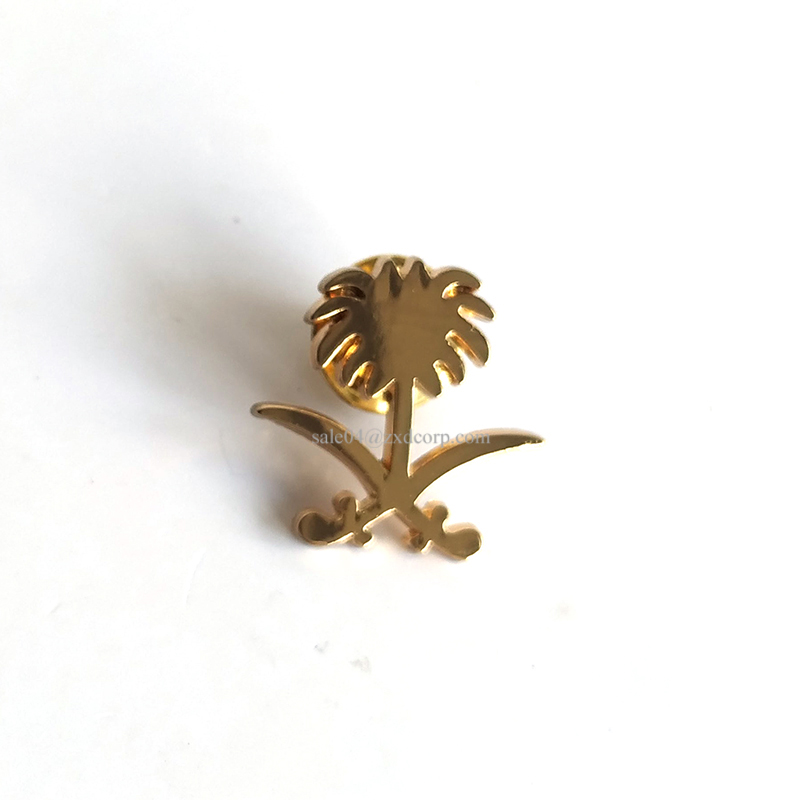 サウジアラビア　国章　ピンバッチ　ゴールド 金属ゴールドサウジアラビア国章ヤシの木ピンバッジ工場価格| Alibaba.com