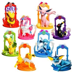 หุ่นฟิกเกอร์ตัวการ์ตูนน่ารักลายการ์ตูน eevee espeon leafeon สำหรับสะสมกล่อ<span class=keywords><strong>ง</strong></span>ปริศนาตัวการ์ตูนขนาด9ชิ้น/เซ็ต - Product Image 1