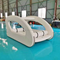 Bateau-piscine gonflable sur mesure 4,5*2,4*0,2m pour lac et rivière