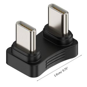 Adaptor USB C <span class=keywords><strong>2</strong></span> dalam 1 pria KE pria, adaptor tipe-c ke tipe-c bentuk U untuk ponsel Tablet - Product Image 3