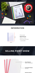 Großhandel Clear <span class=keywords><strong>PP</strong></span> Sliding Bar Holder A4 Papier dokument Transparent Plastic Report Cover File Folder - Product Image 5