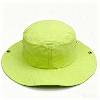 Chapeau Bob en Nylon à Broderie Personnalisée, Séchage Rapide, Large Bord, Protection Solaire Extérieure, Casquette de Pêcheur avec Sangle Mentonnière
