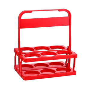 Tùy Chỉnh Đầy Màu Sắc Chai Nhựa Có Thể Gập Lại Rượu Vang Giá Cup Chủ Biểu Tượng Tùy Chỉnh Nhựa 6 Gói Bia Chai Tàu Sân Bay - Product Image 5