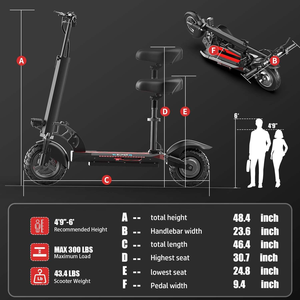 Scooter Eléctrico al por Mayor con Homologación para Circular por la Calle, Scooter Eléctrico Potente de 500w con Asiento para Adultos, Mejor Precio - Product Image 5