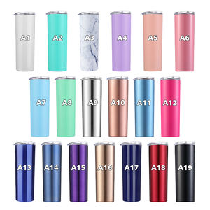 Botella de Agua Aislada de Doble Pared Clásica Multicolor en Existencia al por Mayor de Fábrica, Vaso de Acero Inoxidable 304, Termo Delgado de 20 OZ - Product Image 1