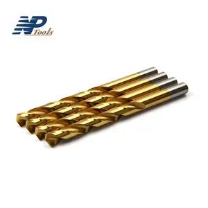 Naipu DIN338 Tin-coated Sechs Kant Bohrer Hex Shank Straight Shank Twist Drill Bit For Metal Stainless Steel Drilling