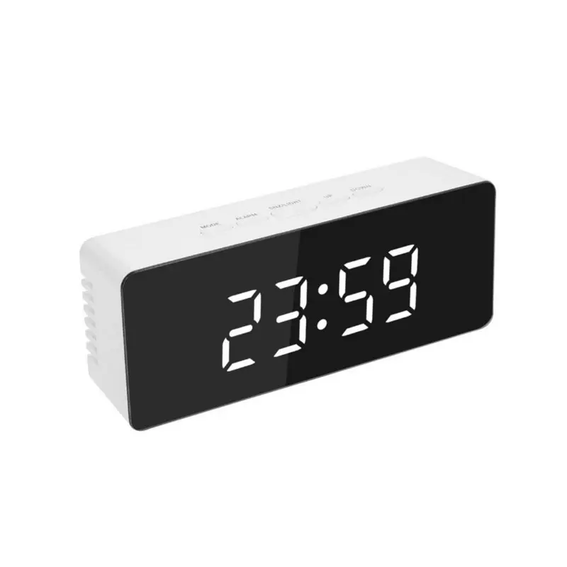 AC-003 new fashionable multifunction electronic temperature mirror LED alarm digital clock desk table clocks with LED display