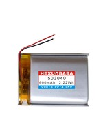 3.7V 600mAh 503040 2 kabel baterai Li-Ion Ion litium polimer untuk Earphone TWS Headphone MP3 SPEAKER GPS L165