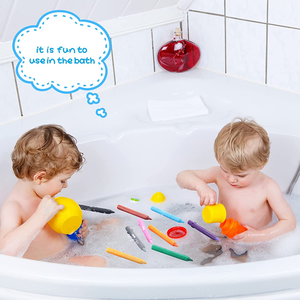 Crayons de bain lavables pour enfants, non toxiques, solubles dans l'eau, crayons de dessin pour la <span class=keywords><strong>baignoire</strong></span>, sans désordre, jouet artistique pour le bain, pour les tout-petits, les garçons et les filles - Product Image 4