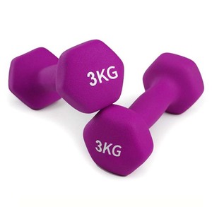 Colored Gym Equipment Neoprene Dumbbells <strong>Hand</strong> <strong>Weights</strong> Set Iron and Plastic Fitness Barbell for Training &amp; Home Exercise - Product Image 4