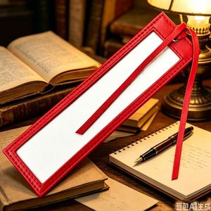 Marcador de Libros de Cuero PU Bordado DIY, Autoadhesivo, Multicolor, para Estudiantes, Biblioteca, Escuela, Papelería, Regalo - Product Image 4