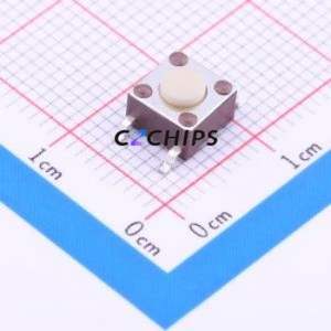 TL3301NF260QG Tactile Switch SMD-4P,6x6mm Switch Single Pole Single Throw Round Button 2.6N Vertical Mount - Product Image 1