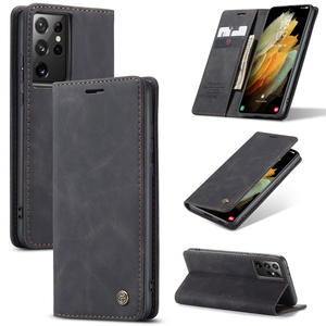 Vente flash : Étui portefeuille en cuir PU avec fente pour cartes pour S24/S23/S22/S21, étui de téléphone rétro pour A72/A52/A42/A32/Note 20 - Product Image 1