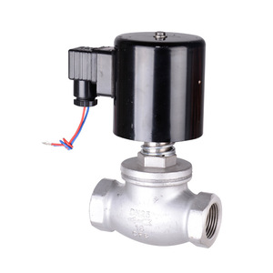 Vanne solénoïde à vapeur en acier inoxydable Yueer DN25, pilotée, normalement fermée, AC 220V, vanne de régulation industrielle - Product Image 1