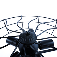 Ventilateur de plafond vintage en fer Guanghua avec 5 supports de lampe, ventilateur industriel à pales droites pour la décoration de la maison