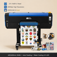 SinoColor Rol tot Rol Crystal Label Digitale Printmachine Hout Acryl Mokken Flessen Logo Wrap A2 A3 UV DTF Printer