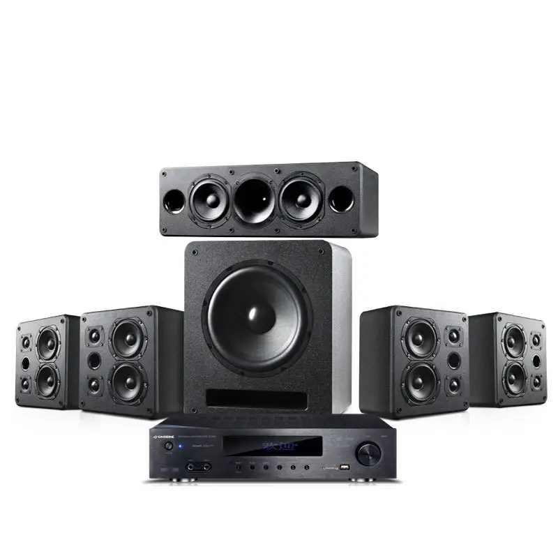 DMSEINC H5 pianoforte nero home theater audio set 5.1/7.1 in legno vernice private theater altoparlante subwoofer