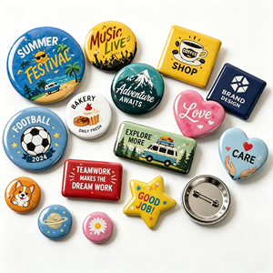 Custom Pin <b>Badge</b> Plastic Back Logo Printed Promotional Gift for Events Trade Shows Corporate Giveaways Wholesale - Product Image 4