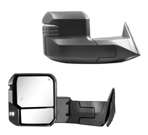 XMAXVISION Nuevo Par de Espejos Laterales Convexos para Remolque para Modelos 2022-2023, Cristal con Calefacción, Función de Señal de Giro y Punto Ciego, Color Negro - Product Image 1