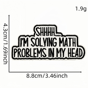Parches Bordados con Frases Divertidas y Sarcásticas, Parches Termoadhesivos con Humor Matemático, Eslogan Introvertido, Meme, Letras Bordadas, Apliques para Gorras - Product Image 6
