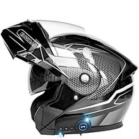 Nouveau casque de moto intégral CoolRider à double lentille certifié DOT ECE22.R06 en ABS pour adultes, pour moto électrique sans fil longue portée