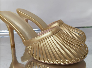 รองเท้าส้นสูงเปิดนิ้วเท้าผู้หญิง, รองเท้าส้นสูงหัวมน - Product Image 4