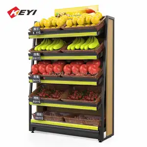 Factory Custom Supermarkt Apparatuur Display Rack / Fruit Groenten Display Rack