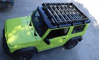 TELLIKA suzuki jimny galerie de toit porte-bagages Cargo porte-bagages panier boîte de transport en métal avec Kit d'éclairage LED pour Suzuki Jimny JB74