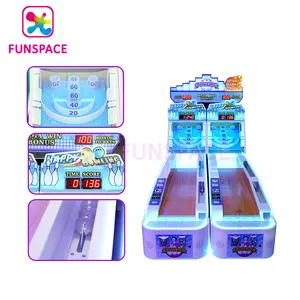 Funsapce sikke işletilen bilet Redemption eğlence makinesi Arcade çocuk 2 oyuncu Bowling atmak topu oyun makinesi