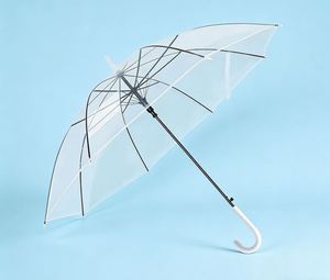 Parapluie pliant manuel classique personnalisé en gros, poignée en acier inoxydable, tissu POE, 8 baleines, parapluie droit 58,5 cm - Product Image 2