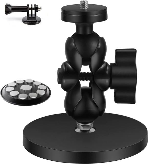 Custom Logo/Packaging Available:Strong Magnetic Base 1 Inch Ball Mount Magic Arm Adapter for GoPro 13 12 Phone Action Camera