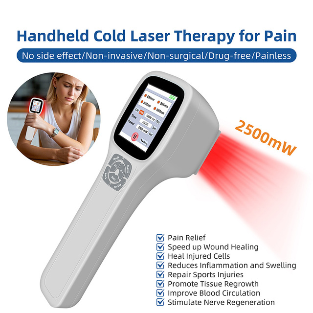 Red Light Laser Therapy Tinnitus Laser Neck Pain Relief Device 650nm 808nm 980nm 905nm 2.5W 1-10000Hz Continuous & Pulsed Modes