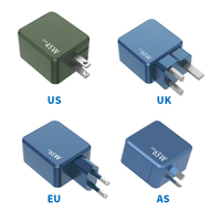 NIUBAILE Cargador de Pared Portátil Plegable Ecológico de 45W Mini GaN PD3.1/FCP con Carga Rápida USB-A/USB-C Modelo AC-A045-A