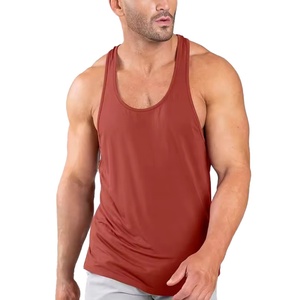 T-shirt de sport personnalisé pour musculation, débardeur de fitness en coton, sans manches, pour la course à pied, stringer pour hommes - Product Image 1