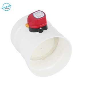 PVC 전동 원형 덕트 에어 댐퍼, 전기식 HVAC 환기량 조절 밸브 - Product Image 1