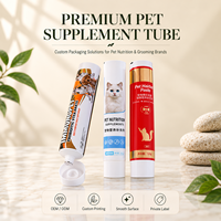 Tube de dentifrice laminé ABL personnalisé, emballage cylindrique en métal rechargeable pour aliments pour animaux de compagnie