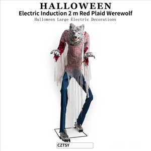 Décoration d'Halloween : Grand Loup-garou Électrique avec Capteur de Mouvement et Son pour Maison Hantée et Parc d'Attractions - Product Image 3