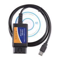 Escáner de Diagnóstico Elm327 USB Obd2, Interfaz USB Elm 327 V 2.1, Escáner Automotriz Compatible con Protocolos OBDII, Lector de Códigos de Auto V2.1 ELM327