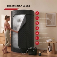 Tenda Sauna Uap Portabel 3L dengan Pengontrol Suhu 9 Tingkat, Timer 99 Menit, Pemanasan Cepat, dan Fitur Mati Otomatis