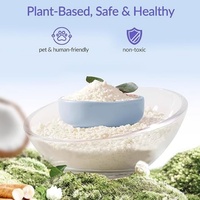 Litière pour chat hypoallergénique à base de manioc, respectueuse de la peau, désodorisante, absorption rapide, sans poussière, jetable aux toilettes, biodégradable, sable sûr pour animaux de compagnie