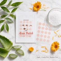 Patchs Hydrocolloïdes Anti-Acné OEM Marque Privée Forme Fleur Invisible Traitement Localisé Imperméable Végétalien Sans Cruauté Animale Couvrant
