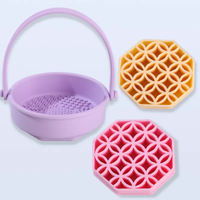 Support de rangement multifonctionnel en silicone écologique pour nettoyage de pinceaux de maquillage, avec bol de drainage suspendu pour bureau, usage domestique et commercial, personnalisable