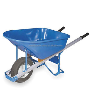 6 घन फुट <span class=keywords><strong>7</strong></span> घन फुट <span class=keywords><strong>7</strong></span> घन फुट ठेकेदार व्हीलबारो फ्लैट मुक्त टायर स्टील हैंडल लैंडस्केप फ्लैट व्हील - Product Image 3