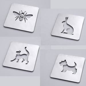 Coaster Logam <span class=keywords><strong>Stainless</strong></span> <span class=keywords><strong>Steel</strong></span> dengan Desain Ukiran Hewan Kustom, Dapat Digunakan Kembali, dan Dilapisi Cat Semprot, Grosir - Product Image 2