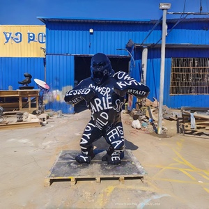 Escultura de Gorila con Pintura en Aerosol Personalizada de Fábrica, Estatua de King Kong de Fibra de Vidrio de Tamaño Real para Decoración de Exposiciones Comerciales - Product Image 4