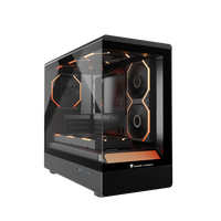 JUNGLELEOPARD MS-01 MicroATX, Caja de PC para Juegos de Aleación de Aluminio, Ventilador, Vidrio Templado Completo, Torre Media, Compatible con Refrigeración Líquida de 360 mm