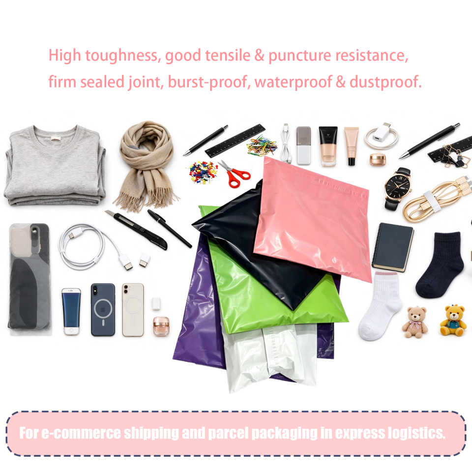 Waterproof HDPE/LDPE Poly Mailers Self Adhesive Three Side Seal ...